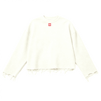 Unisex Waffle Cropped Long Sleeve Shirt