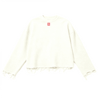 Unisex Waffle Cropped Long Sleeve Shirt