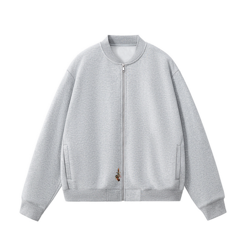 Unisex Fleece Zip-Up Baseball Jacket