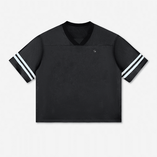 Unisex Vintage V-neck Cut-out Contrast Color T-shirt