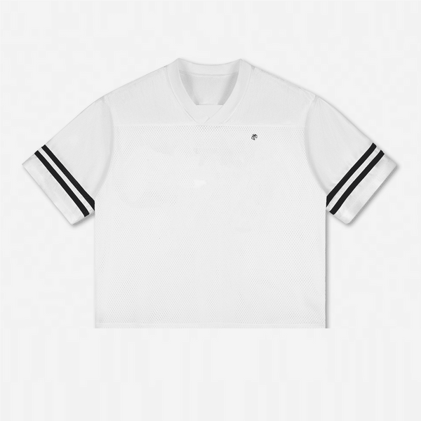 Unisex Vintage V-neck Cut-out Contrast Color T-shirt