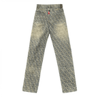 Unisex Jacquard All-over Letter Jeans