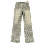 Unisex Jacquard All-over Letter Jeans
