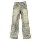 Unisex Jacquard All-over Letter Jeans