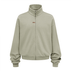 Unisex Brushed Stand-collar Zip-up Jacket