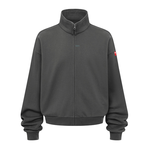 Unisex Brushed Stand-collar Zip-up Jacket