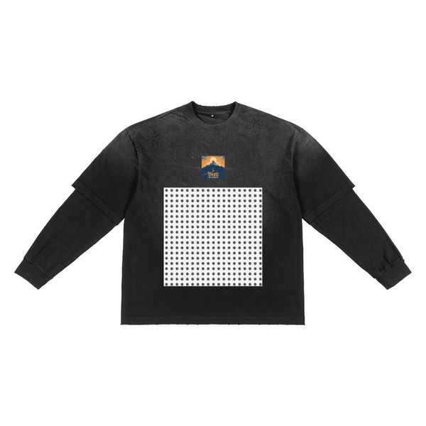 Unisex Washed Vintage Double-gauze Long-sleeve T-shirt
