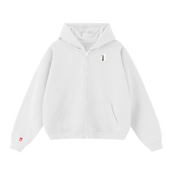 Unisex Cropped Double-Zip Hoodie
