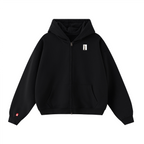 Unisex Cropped Double-Zip Hoodie