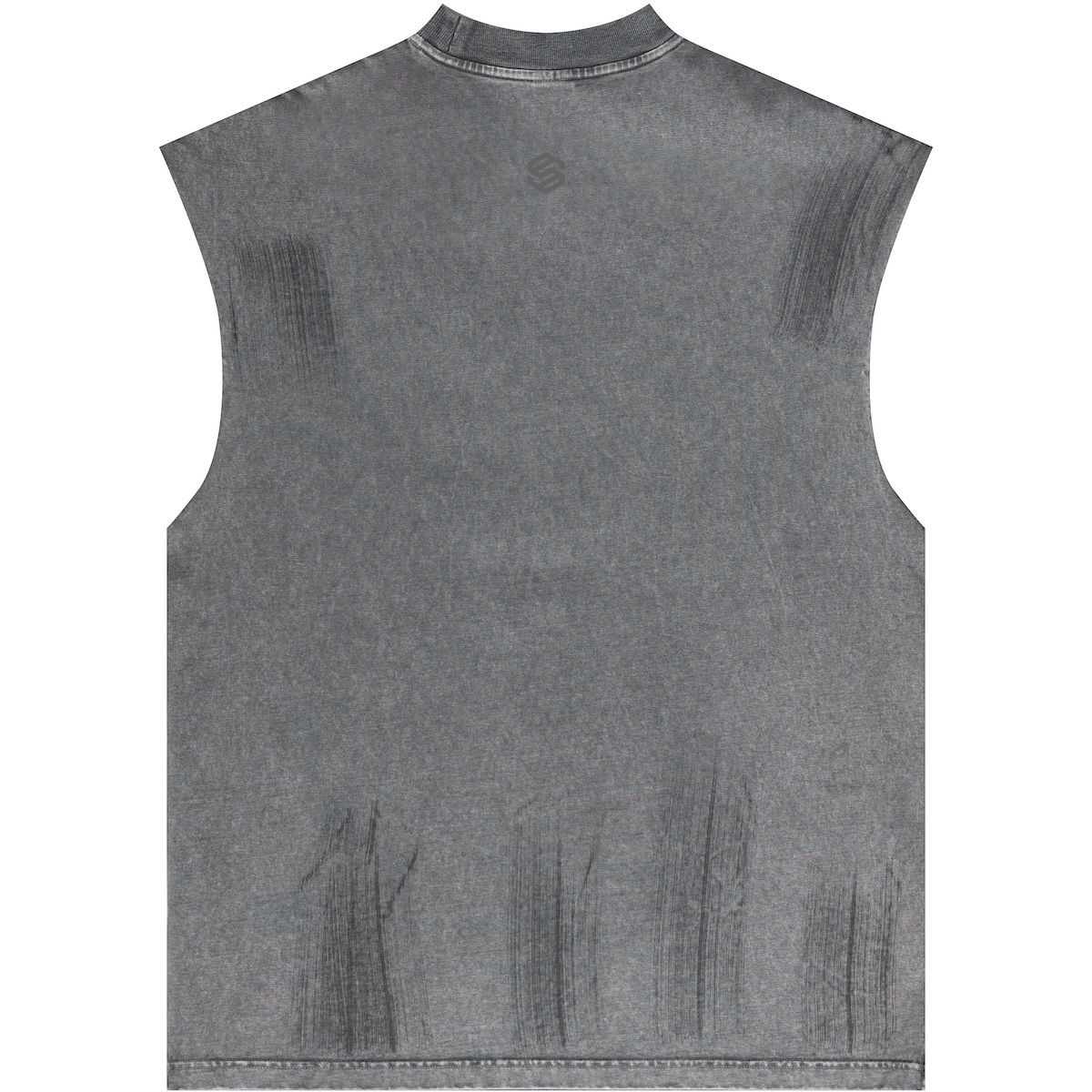 Distressed High Street Round Neck Sleeveless