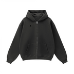 Unisex Fleece Zip-up Oversized Hoodie(380GSM)