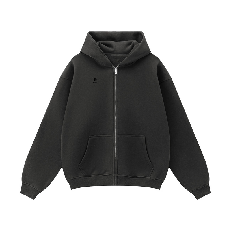 Unisex Fleece Zip-up Oversized Hoodie