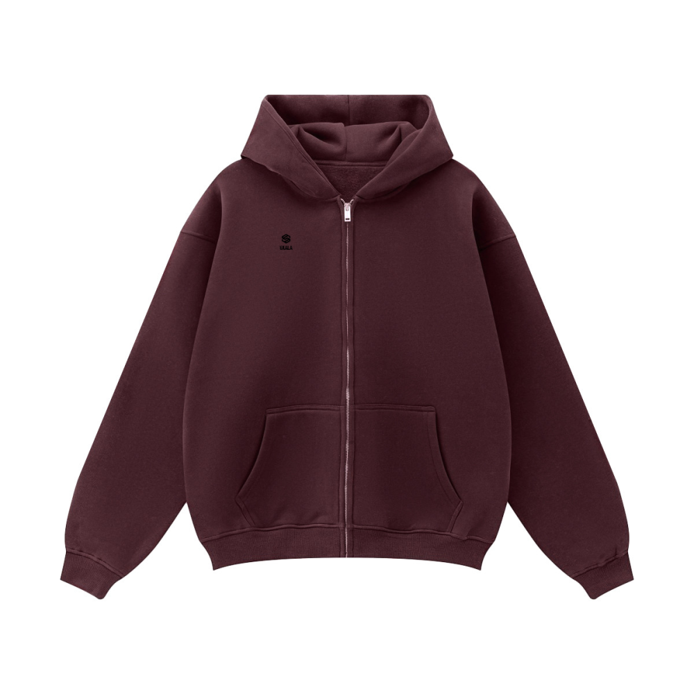 Unisex Fleece Zip-up Oversized Hoodie(380GSM)