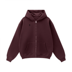 Unisex Fleece Zip-up Oversized Hoodie(380GSM)
