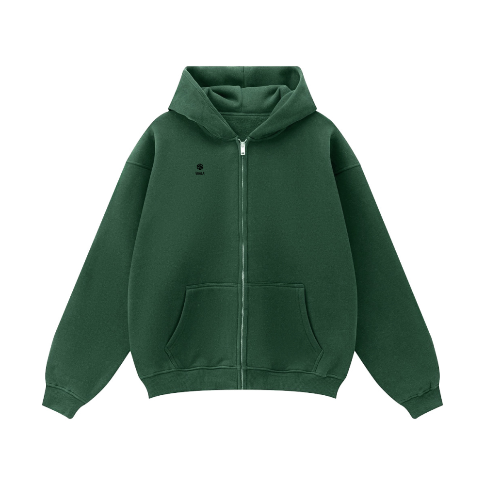 Unisex Fleece Zip-up Oversized Hoodie(380GSM)