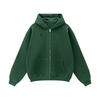 Unisex Fleece Zip-up Oversized Hoodie(380GSM)