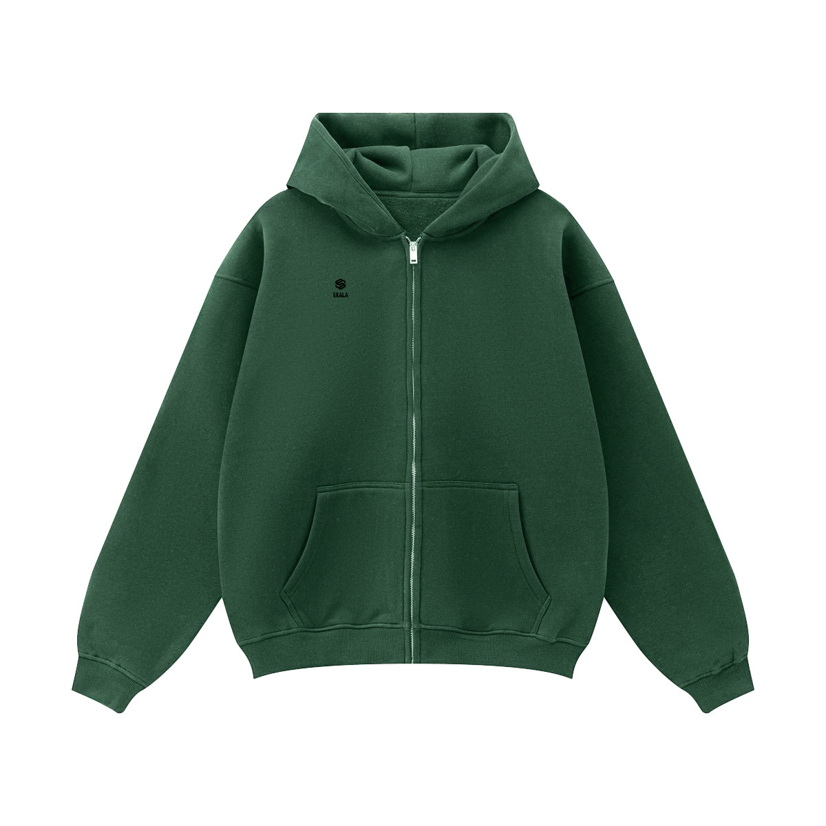Unisex Fleece Zip-up Oversized Hoodie(380GSM)