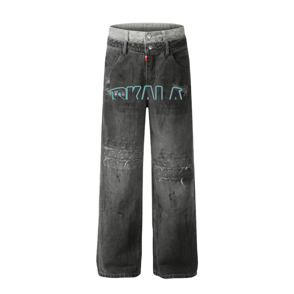 Vintage - inspired Street - style Women's Ripped Jeans