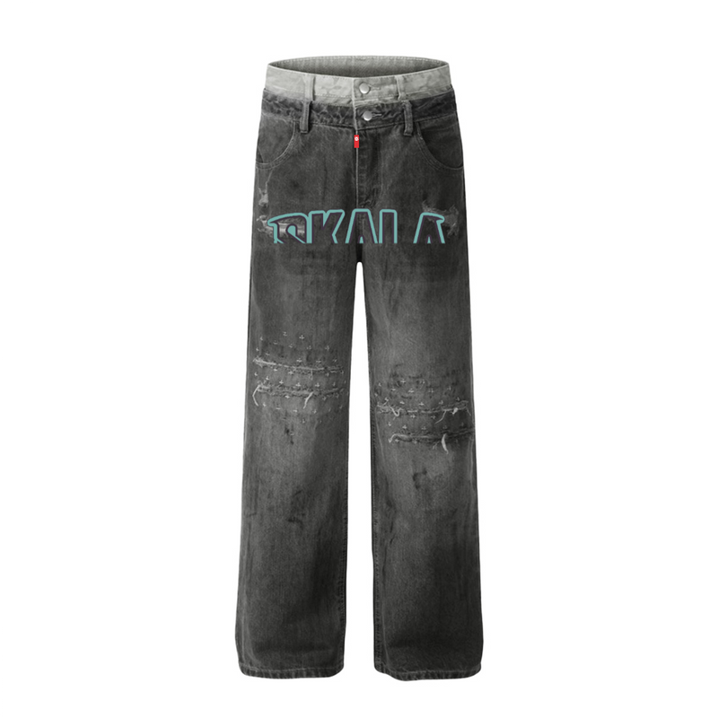 Vintage - inspired Street - style Women's Ripped Jeans