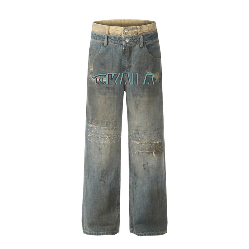 Vintage - inspired Street - style Women's Ripped Jeans