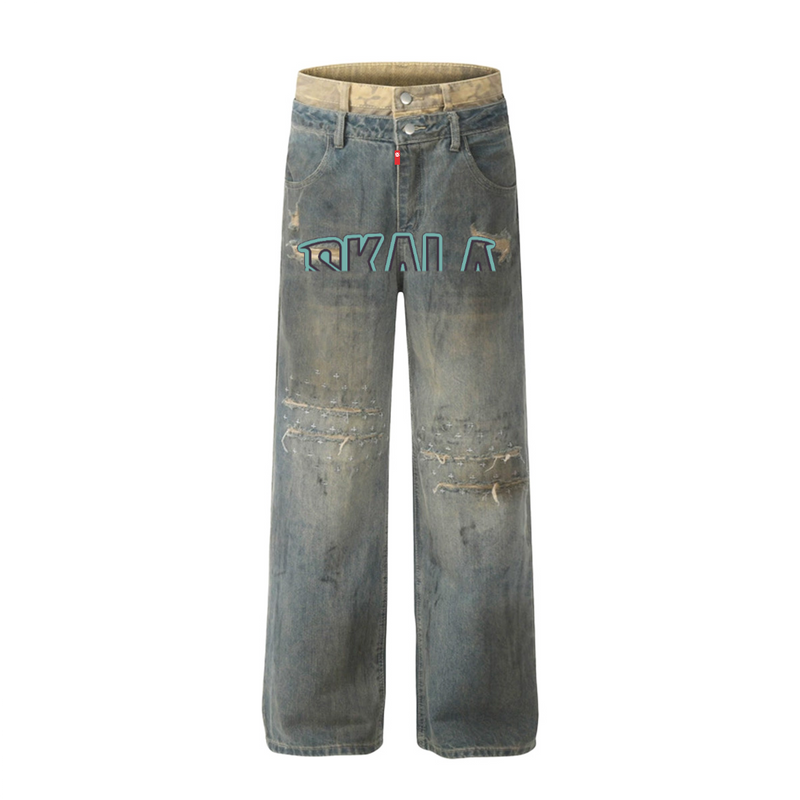 Vintage - inspired Street - style Women's Ripped Jeans