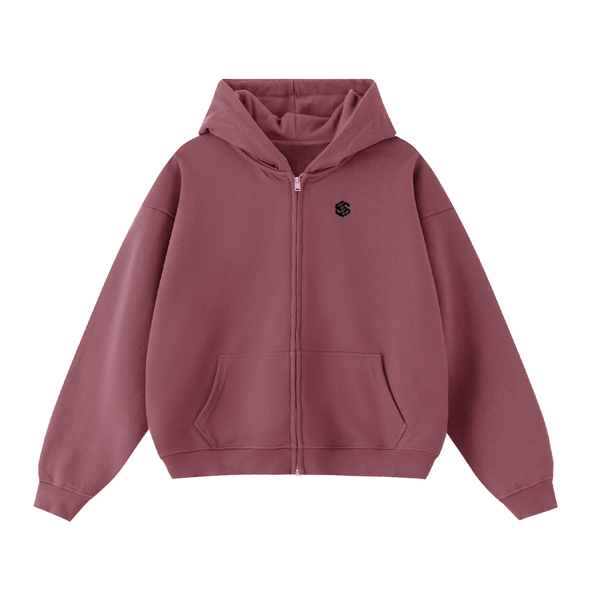 Unisex Cropped Oversized Zip-up Hoodie (460 GSM)