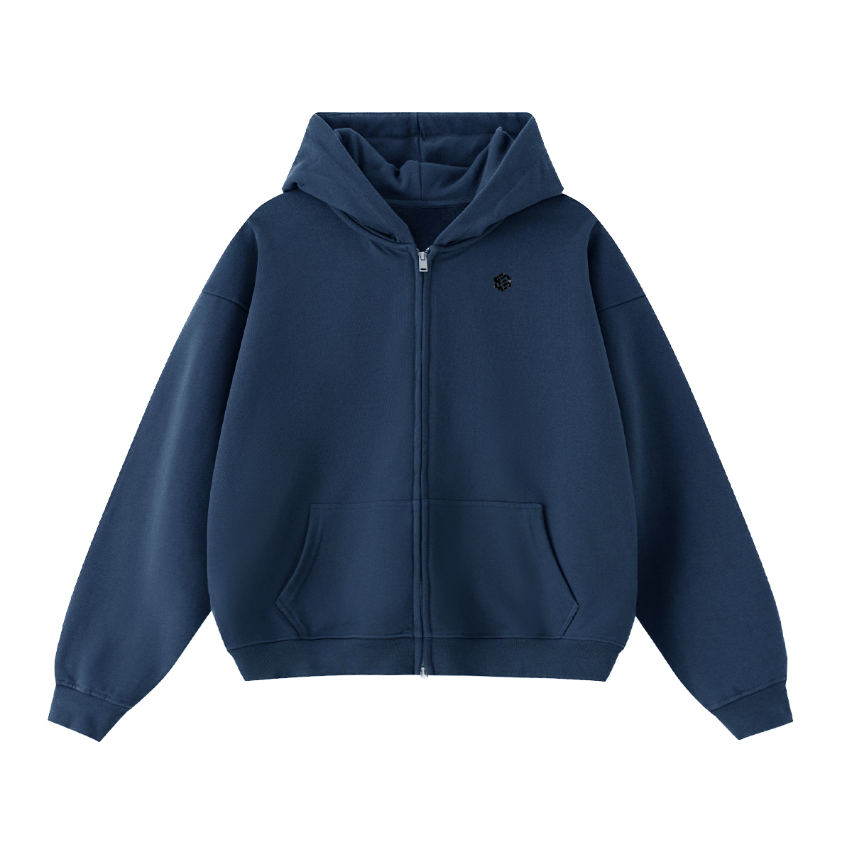 Unisex Cropped Oversized Zip-up Hoodie (460 GSM)
