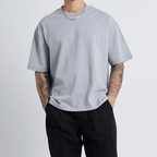 Unisex Cropped Oversized T-Shirt in Soft Combed Cotton