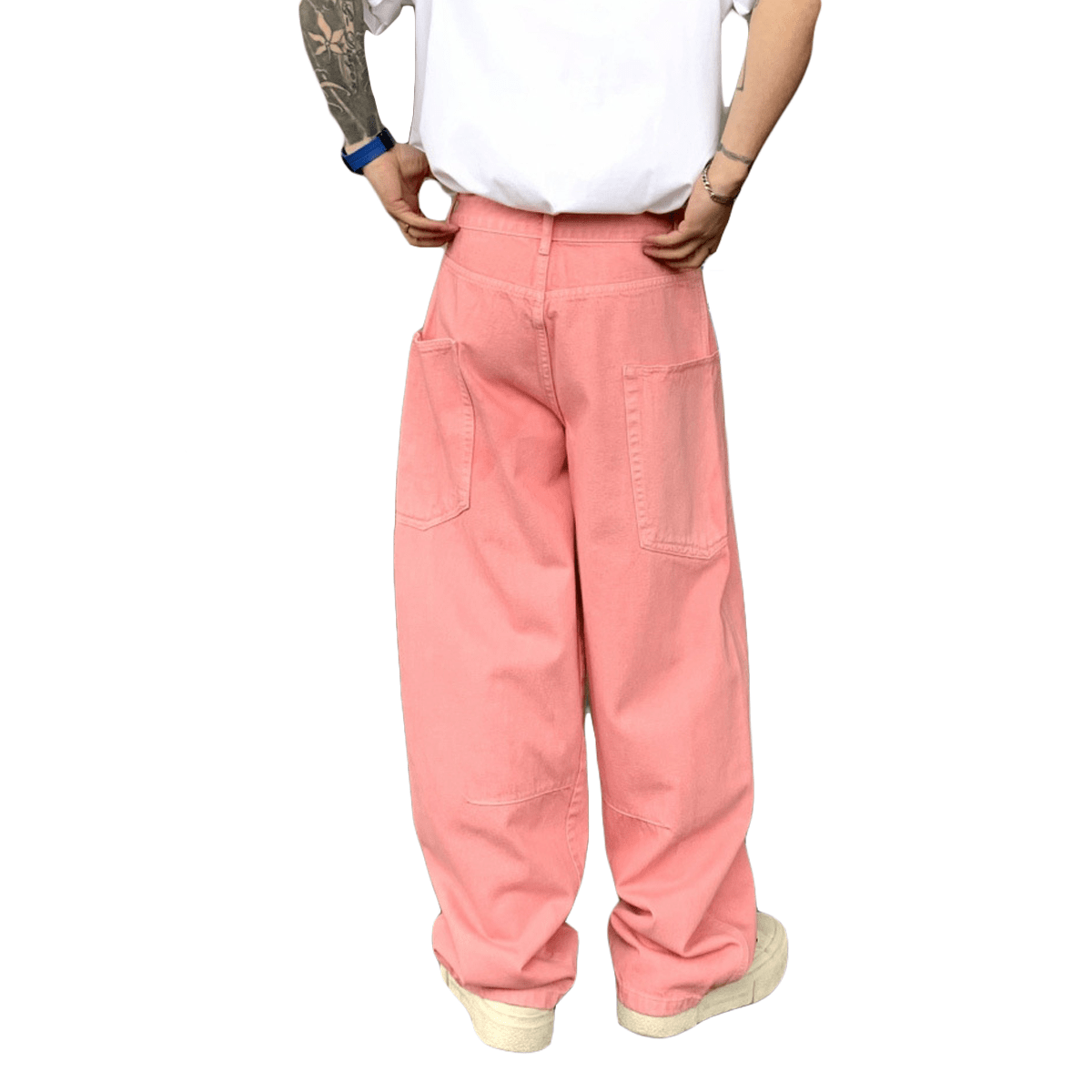 Unisex Loose Fit Straight-Leg Jeans with Vintage Washed Finish