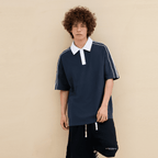 unisex polo shirt with contrast collar