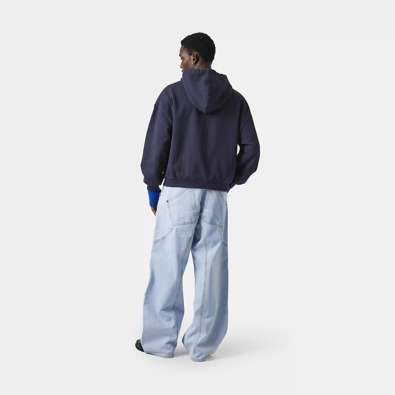 Unisex Cropped Double-Zip Hoodie