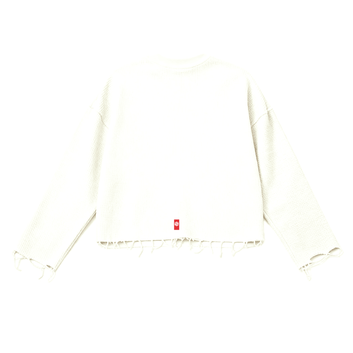 Unisex Waffle Cropped Long Sleeve Shirt(290G)