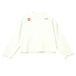 Unisex Waffle Cropped Long Sleeve Shirt(290G)