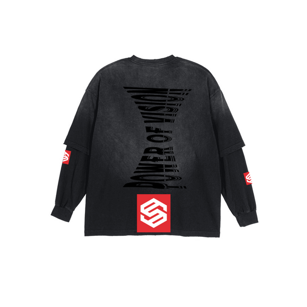 Unisex Washed Vintage Double-gauze Long-sleeve T-shirt（280GSM）