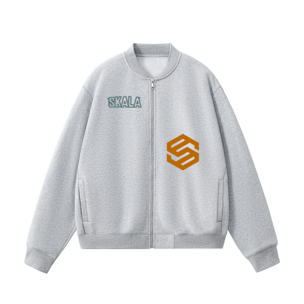 Unisex Fleece Zip-Up Baseball Jacket