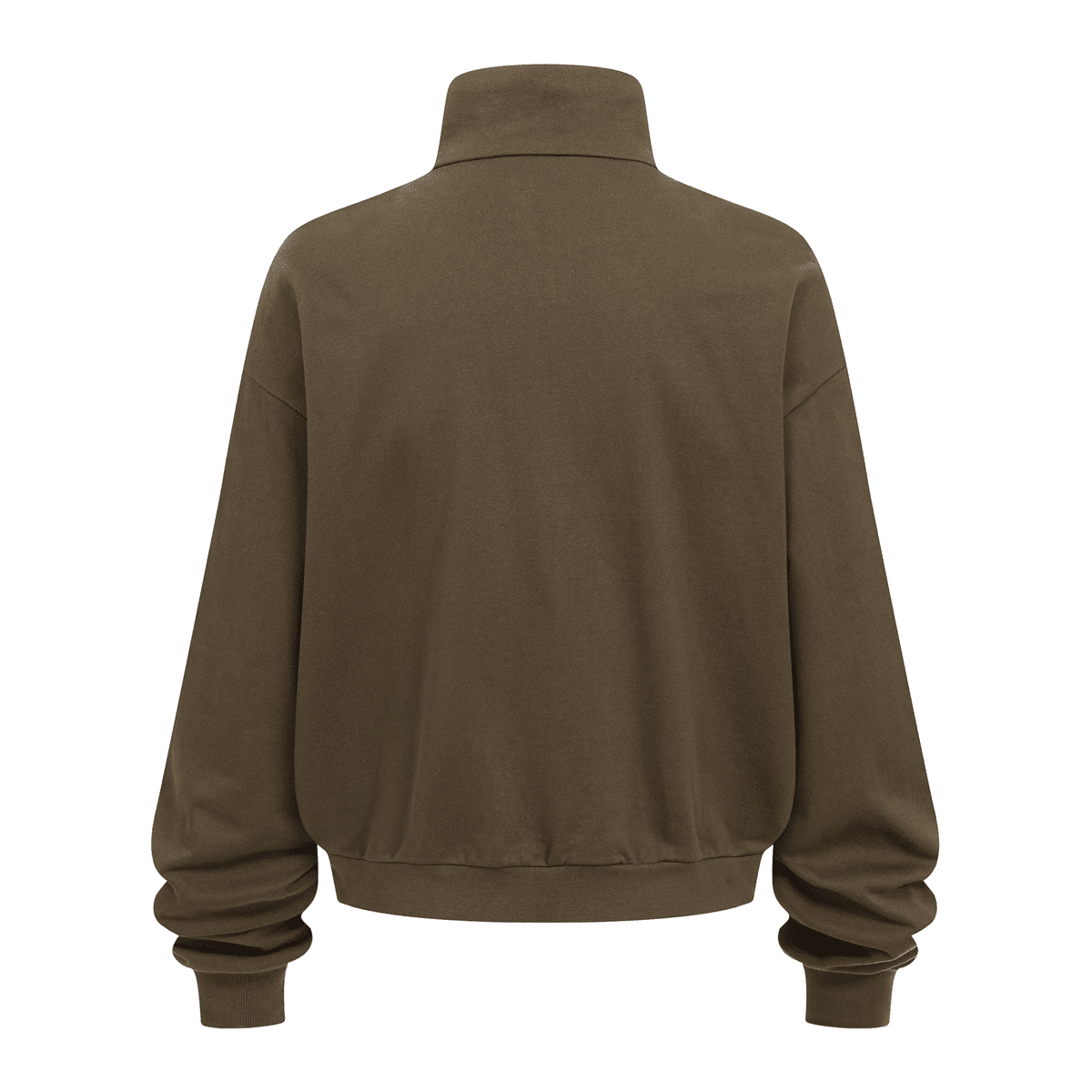 Unisex Brushed Stand-collar Zip-up Jacket