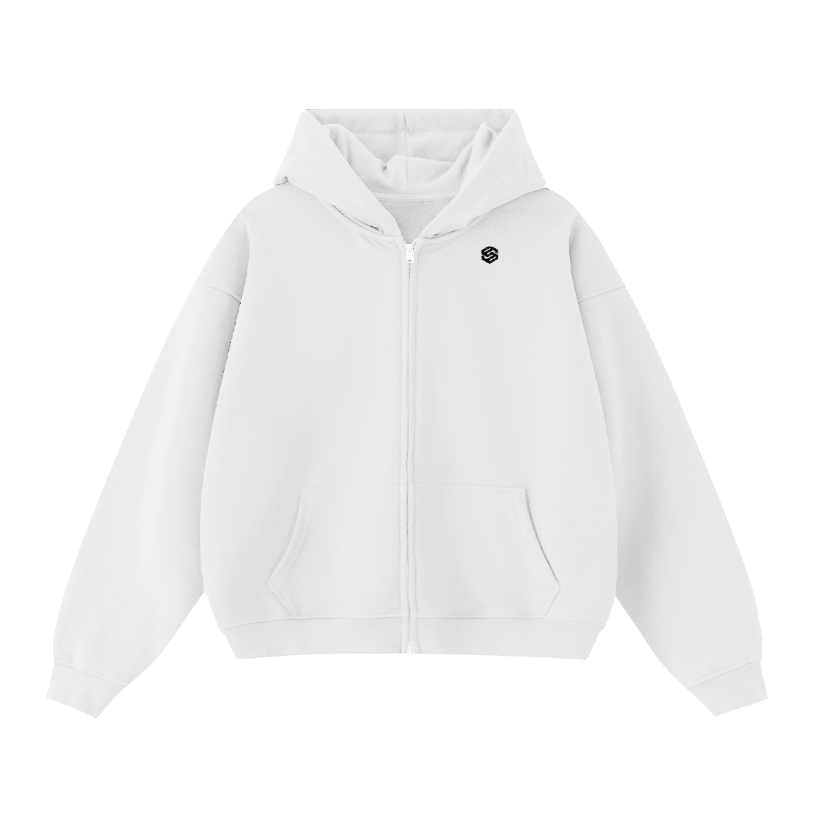 Unisex Cropped Oversized Zip-up Hoodie (460 GSM)