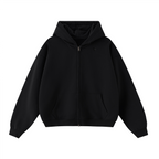Unisex Cropped Oversized Zip-up Hoodie (460 GSM)