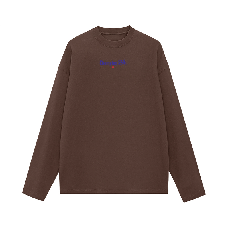 Unisex 100% Cotton Solid Color Long Sleeve T-shirt（280GSM）