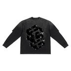 Unisex Vintage Washed Double-Gauze Oversized Long-Sleeve T-Shirt