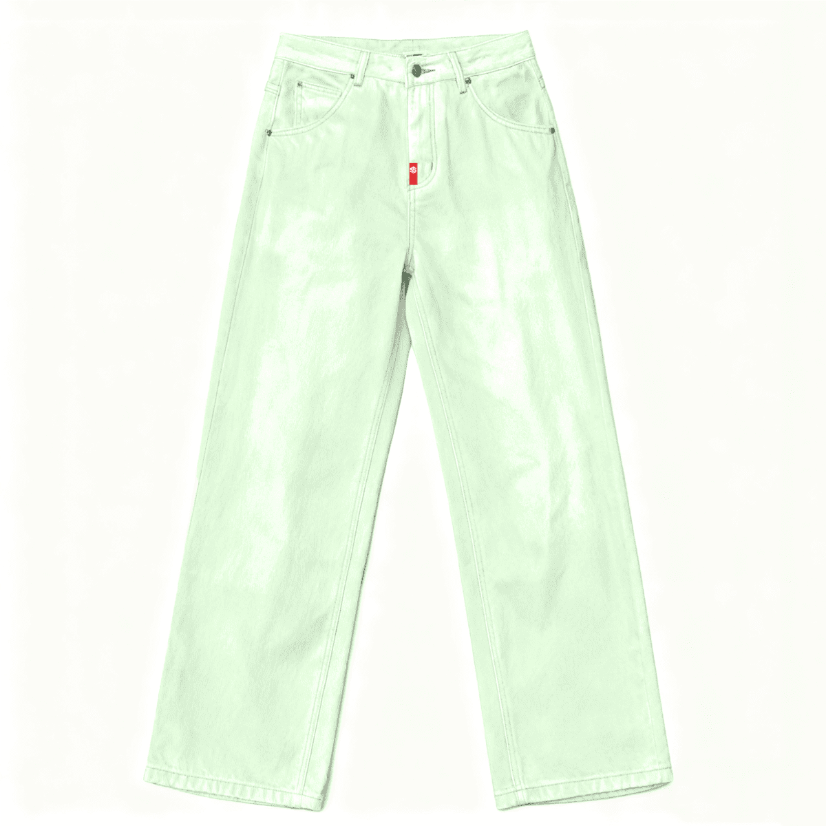 Loose-Fit Straight-Leg Washed Denim Jeans for Comfort