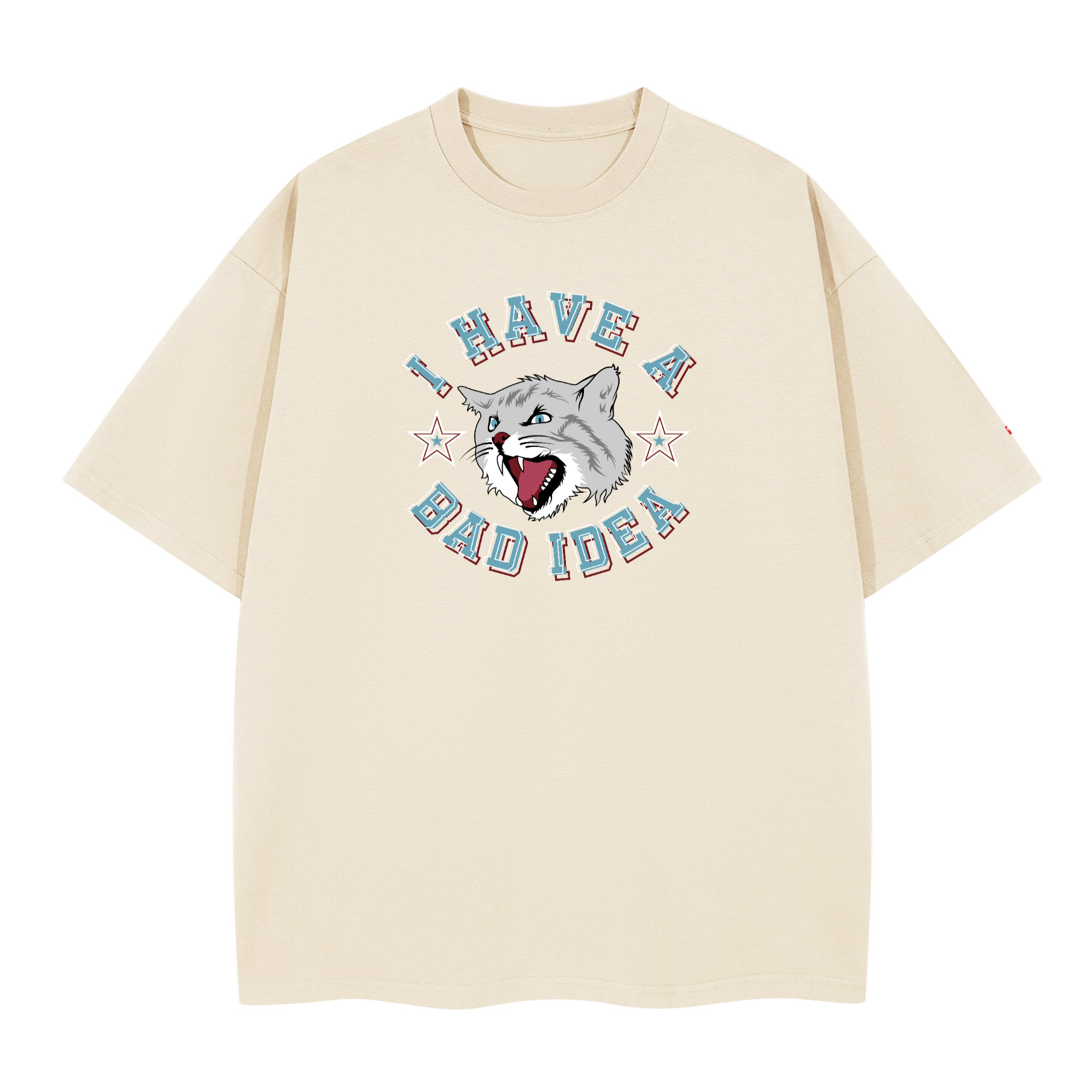 Boxy T-Shirt in Premium, Cotton with Modern Drop Shoulders