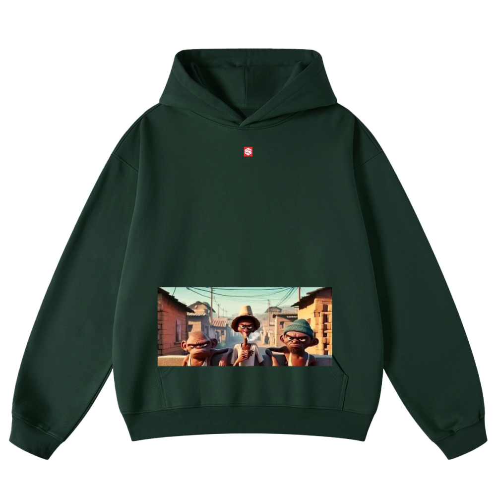 Unisex Looped Oversized Cotton Hoodie