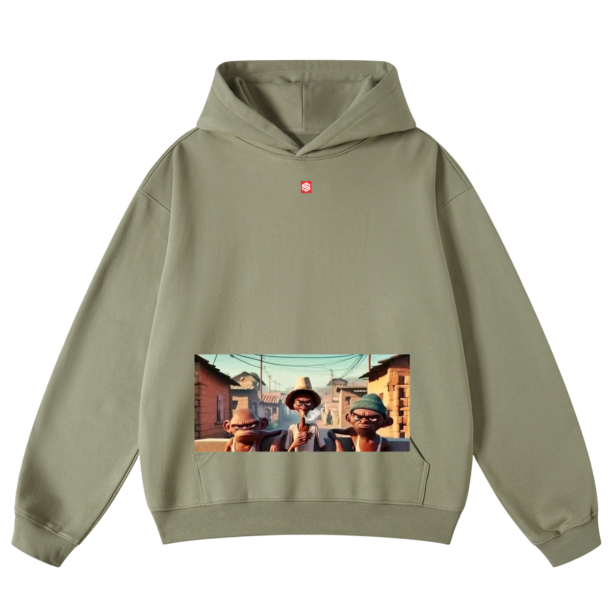 Unisex Looped Oversized Cotton Hoodie