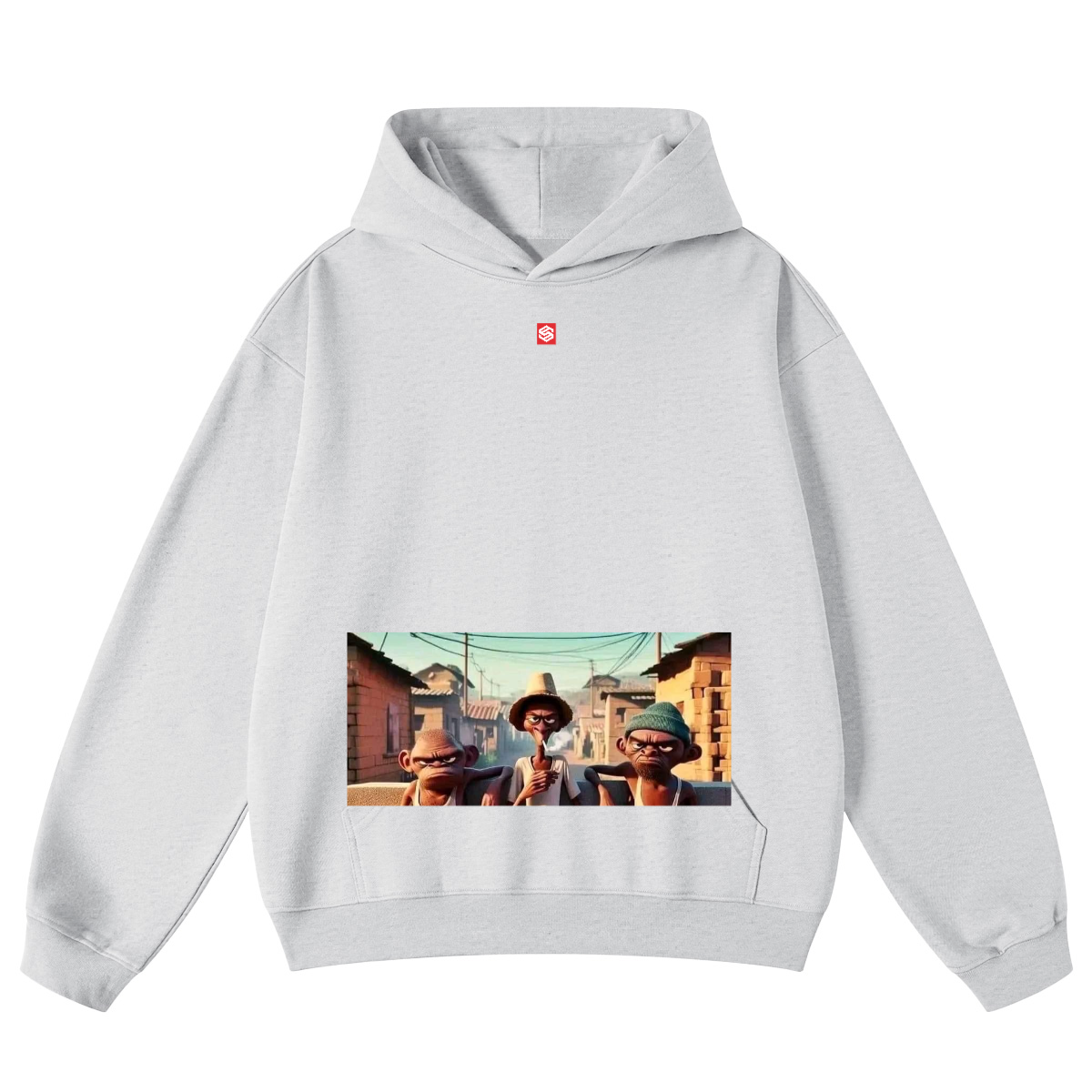 Unisex Looped Oversized Cotton Hoodie