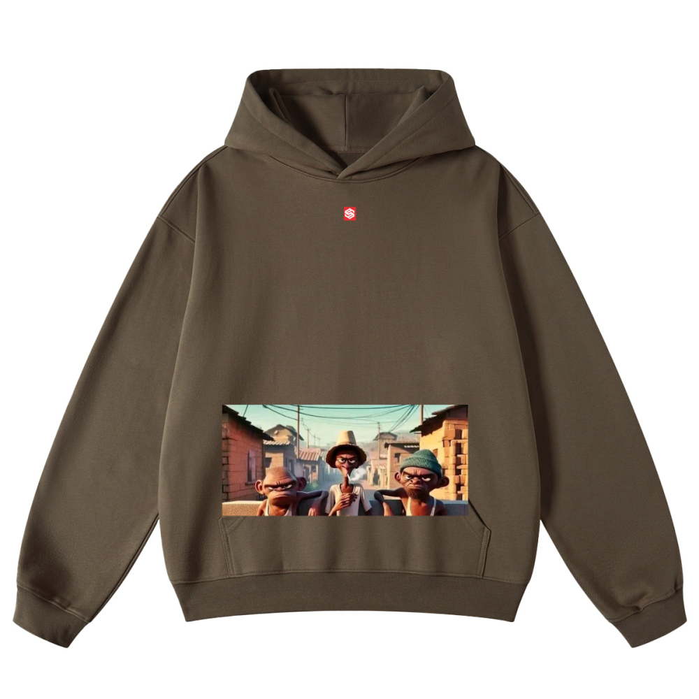 Unisex Looped Oversized Cotton Hoodie