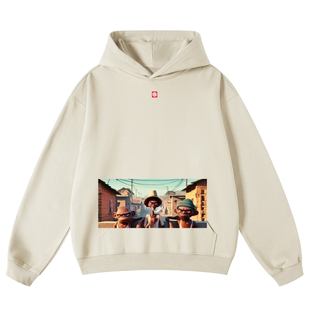 Unisex Looped Oversized Cotton Hoodie