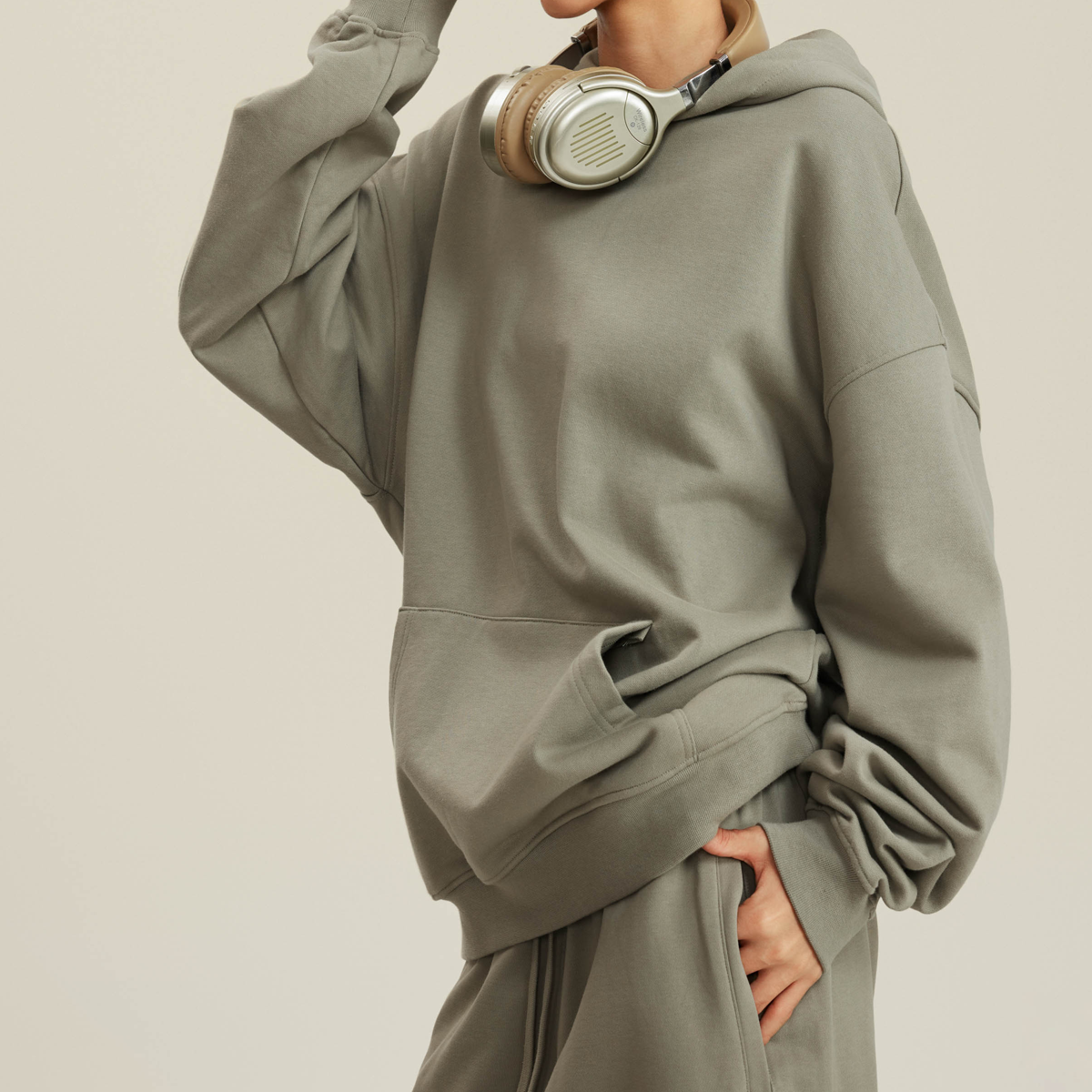 Unisex Looped Oversized Cotton Hoodie