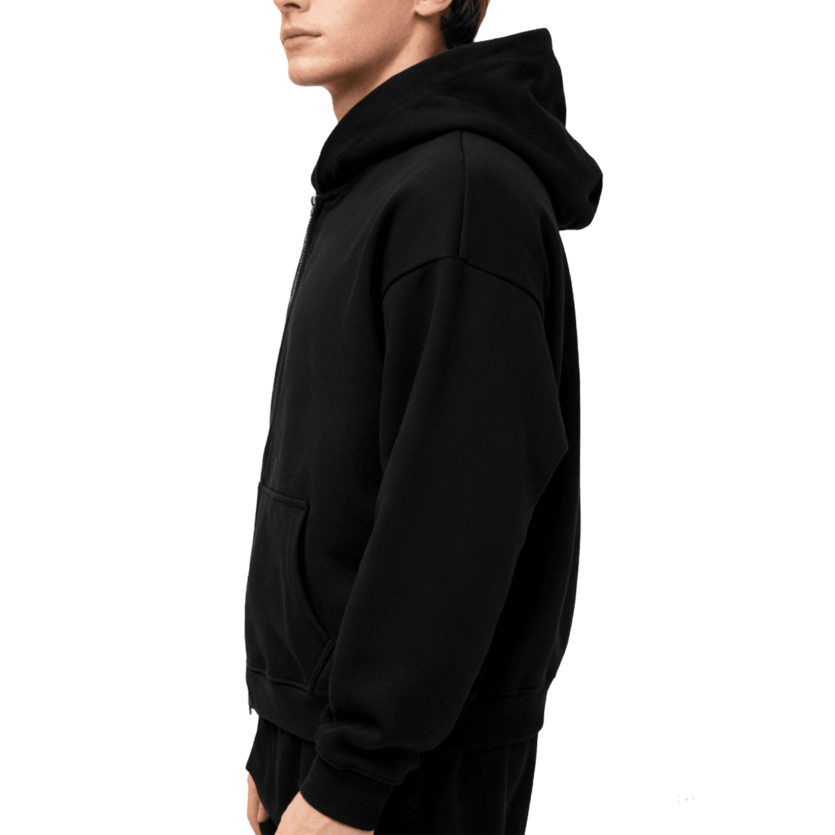 Unisex Cropped Oversized Zip-up Hoodie (460 GSM)