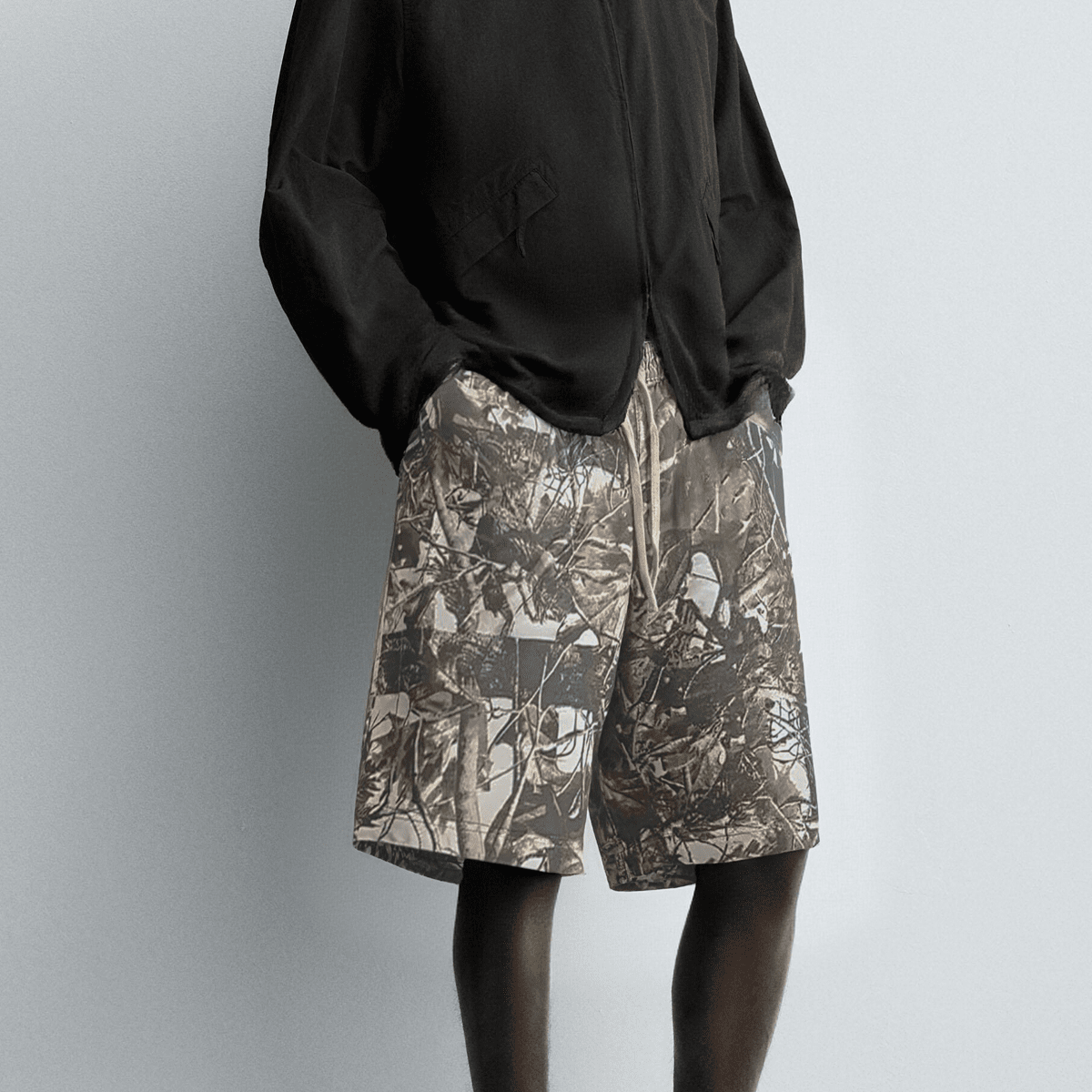 Unisex 100% Cotton French Terry Camo Shorts（400GSM）